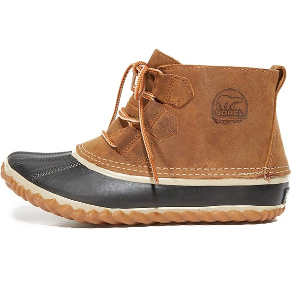 New Sorel Women’s Out N' About Leather Duck Boots - Picture 8 of 15